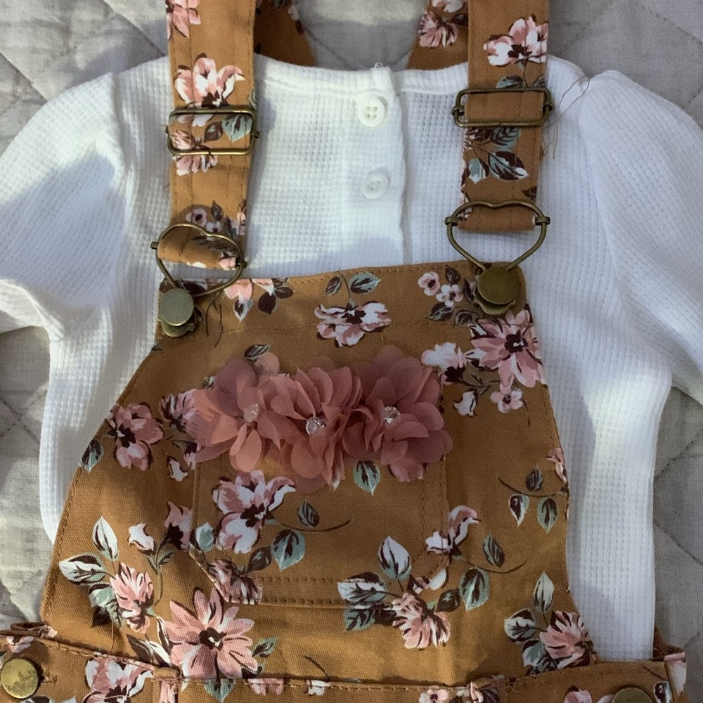 2-piece overalls set - cute for fall NWT - Picture 2 of 5